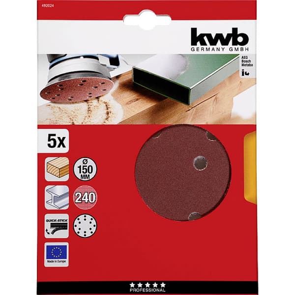 kwb 492024 Slipskiva Diameter 150 mm 5 st