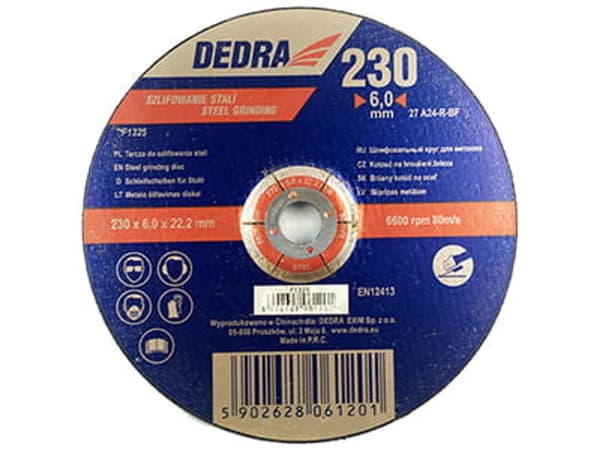 Dedra F1325 230x22,2 mm stålslibeskive