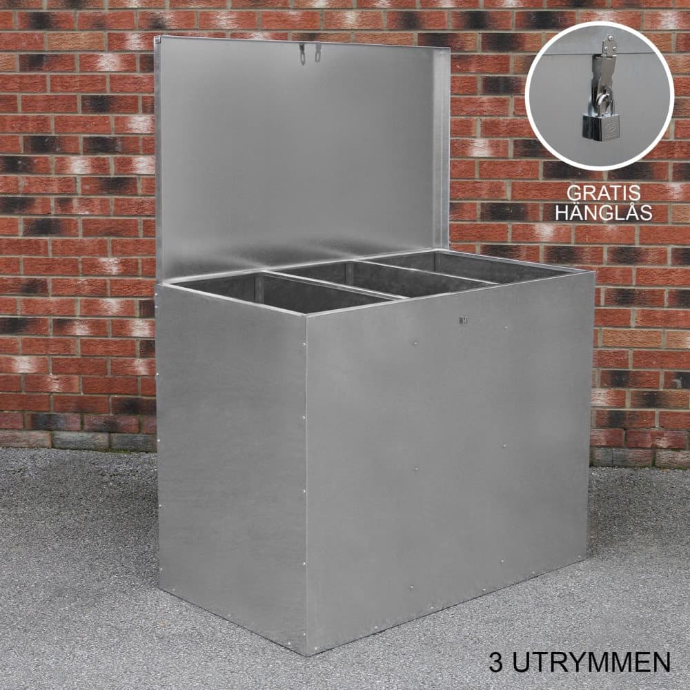 Galvaniseret Fodertønde (3 rum) | Foderudstyr Foderbad Landbrugsudstyr