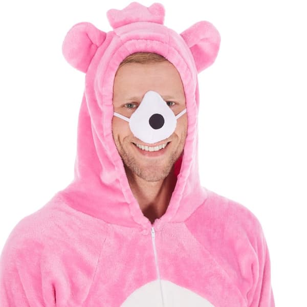 Unisex kostume Bjørneoverall pink