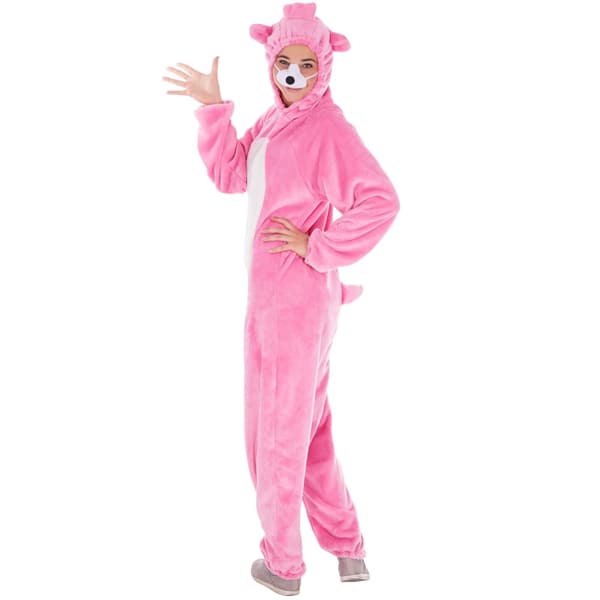 Unisex kostume Bjørneoverall pink
