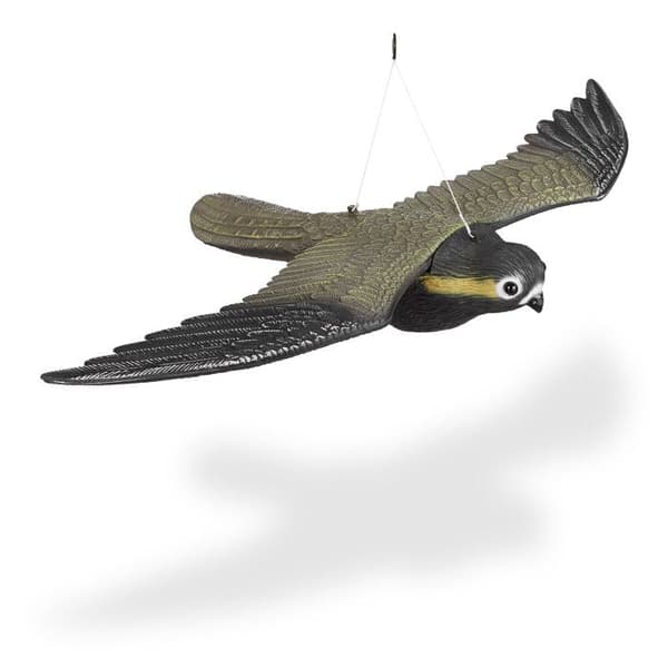 Relaxdays Raptor hök anti-duva dekoration fågelskrämma fåglar alarmist duva trädgård figur