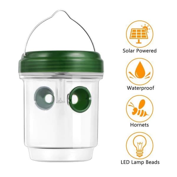 Garden Solar LED flugfälla Insektsfångningsverktyg Drosophia Fruktgetingar Repellent nr