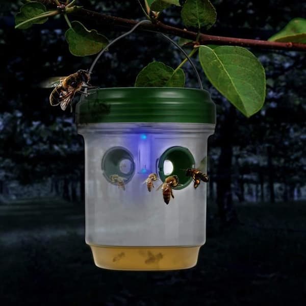 Garden Solar LED flugfälla Insektsfångningsverktyg Drosophia Fruktgetingar Repellent nr