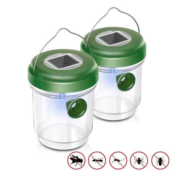 Garden Solar LED flugfälla Insektsfångningsverktyg Drosophia Fruktgetingar Repellent nr