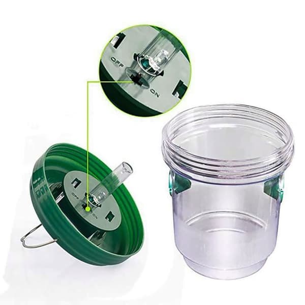 2 stycken Solar Green Bee Trap Insektsfälla Insektsavvisande verktyg Lämpligt för utomhusbalkong Trädgårdsterrass