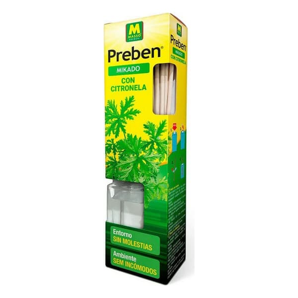 Citronella Duftpinde fra Massó - 45 ml - Naturlige mygafvisende duftpinde med citronellaolie. Beskyt dig mod insekter udendørs.