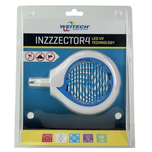 Elektrisk insektjæger Weitech Inzzzector4 til 20 m² - Effektiv beskyttelse mod insekter på 20 kvadratmeter.