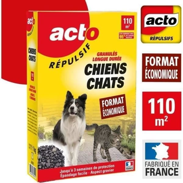 Hund- och kattavstötande granulat - ACTO - 1 kg långvarig