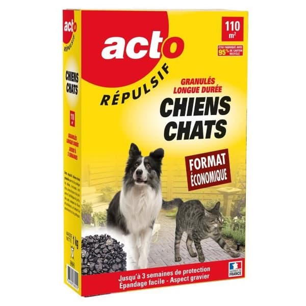 Hund- och kattavstötande granulat - ACTO - 1 kg långvarig