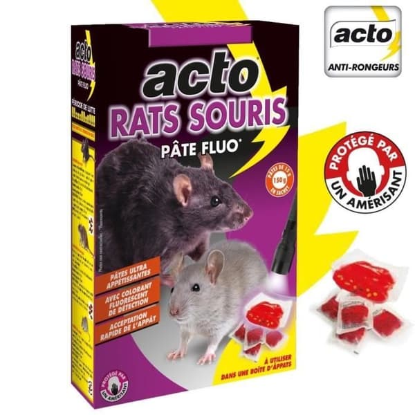 Fluorescerande lockbetesdeg för råttor och möss - ACTO