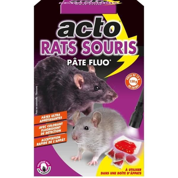 Fluorescerande lockbetesdeg för råttor och möss - ACTO