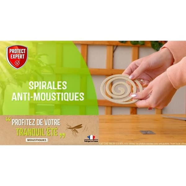 SKYDDA EXPERT SPIRNAT8 Anti-Mosquito Spiral X8 | Baserat på Geraniol | Total längd 4 timmar | Effektiva myggor Tigers |