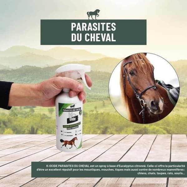 K-OCIDE Ekologisk källa flugavvisande spray - 450 ml - För hästar
