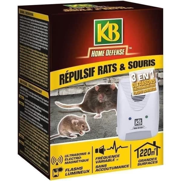 KB HOME DEFENSE Ultrasound avskräckare för råttor och möss