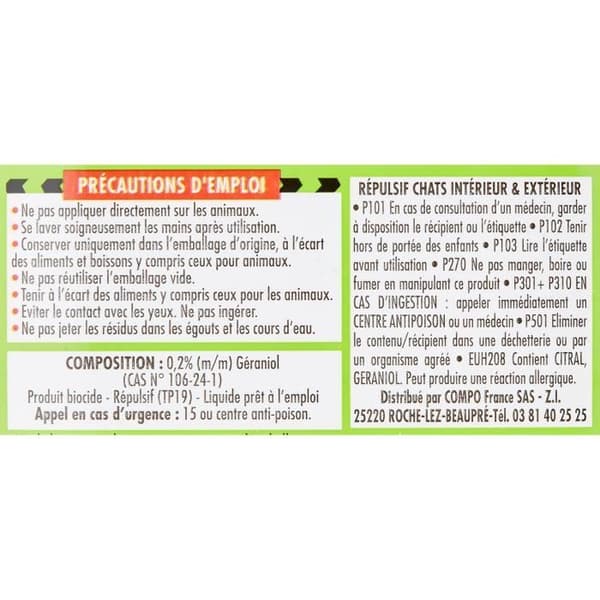 Kattavvisare Inomhus &amp; Utomhus - AVSTÅNDSVISSARE - Klar att använda - 500 ml