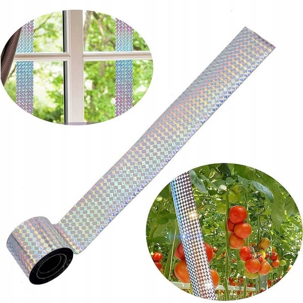 Heijastava lintukarkoteippi 50m puutarhasuoja REPELLENT REFLECTIVE