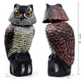 Miniatyrbild 4 av 4: INN Fake Owl 16x15x38cm med lysande ögon Uggla lockbete Realistisk simulering av fågelskrämmremedel för att skrämma duvor fåglar