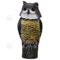 Miniatyrbild 1 av 4: INN Fake Owl 17x17x38cm med självlysande ögon Owl Decoy Realistisk simulering av fågelskrämmremedel för att skrämma duvor och fåglar