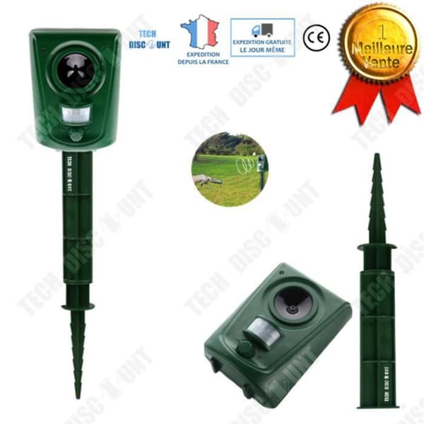 TD® Ultrasonic Djuravvisande Utomhuskatter Möss Duva Kraftfull batteridriven Hundråttor Balkong Bärbart trädgårdsskydd