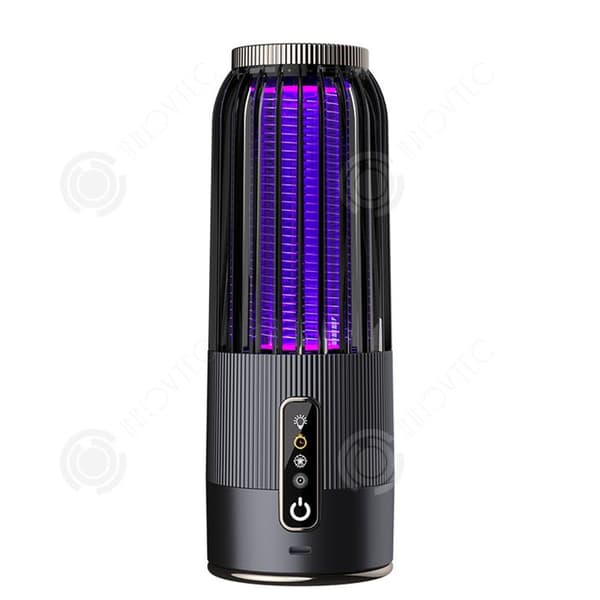 INN Myggmedel 2 i 1 1200mAh solbelyst campinglampa myggmedel hopfällbar Ultrasons avskräckare Laser