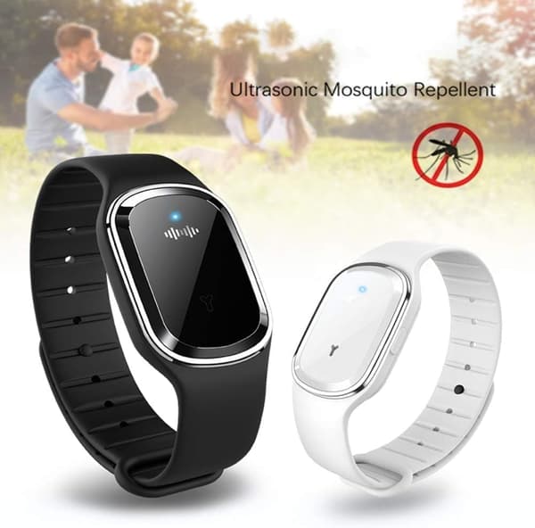 Armband myggskydd ultraljud, elektronisk mygg-armbandsur med USB-laddning
