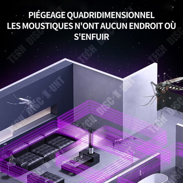 TD Mosquito Killer Lamp 1800V 7,7x7,7x37,4 cm USB Electric Insect Killer UV Mosquito Killer Lampa Inomhus myggmedelslampa
