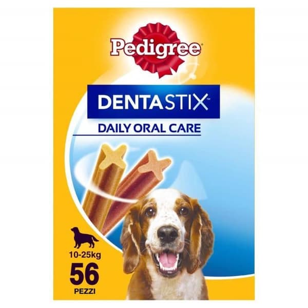 PEDIGREE Dentastix hundgodis för medelstora hundtuggar med kyckling- och nötköttsmak mot stentänder