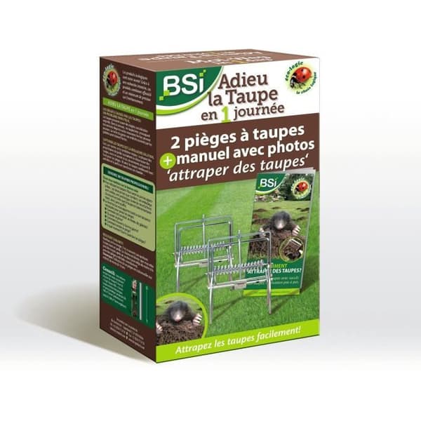 BSI - Lott 2 Fällor - För Möss - Av Hög Kvalitet - Fångstguide Ingår - Överlägsen Effektivitet Och Lätt Att Installera