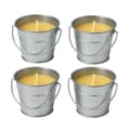 Miniatyrbild 1 av 6: Utomhusavvisande Paket med 4 Citronella-ljus och Metallhink – 12 timmars varaktighet