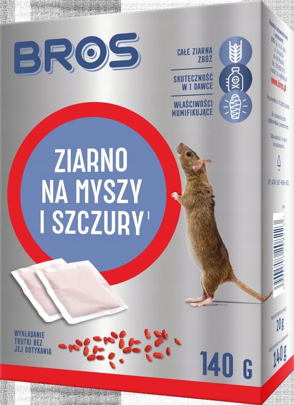 BROS KORN TIL MUS OG ROTTER GIFT TIL GNAVERE 140 g