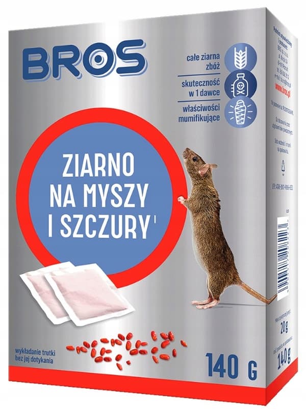 BROS KORN TIL MUS OG ROTTER GIFT TIL GNAVERE 140 g