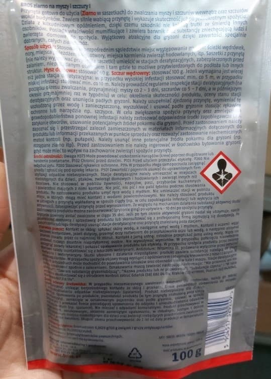 BROS KORN TIL MUS OG ROTTER GIFT TIL GNAVERE 100 g