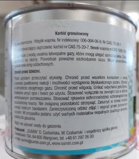 SUMIN CARBIDE GRANULATED stöter bort mullvadar och sorkar 500 g