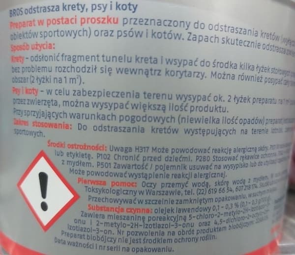 BROS-karkotinvalmiste kissoille, koirille ja myyrille 450 ml