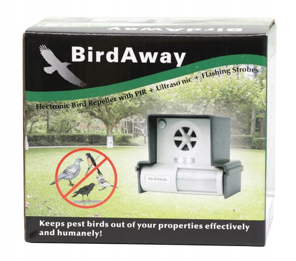 Lintukarkotin linnuille, kottaraisille, kyyhkyille, TEHOKAS ULTRAÄÄNI BIRDAWAY