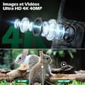 Miniatyrbild 3 av 6: CAMPARK 4K 40MP jaktkamera - Nattseende - 0.1s trigger - IP66 - 2'' LCD