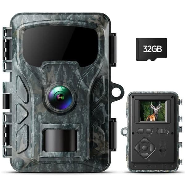 CAMPARK 4K 40MP jaktkamera - Nattseende - 0.1s trigger - IP66 - 2'' LCD