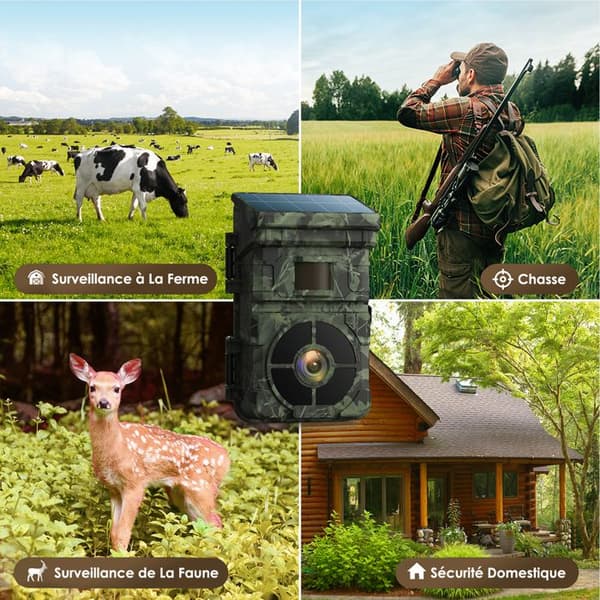CAMPARK 24 MP 1080P Solar Jaktkamera med Night Vision och Quick Release