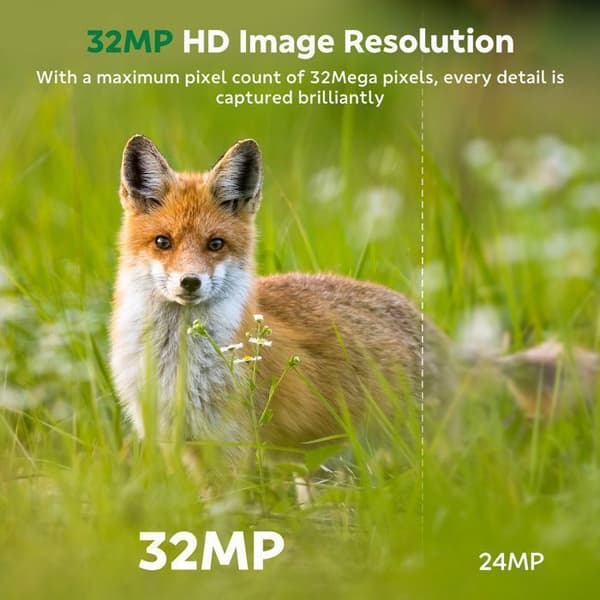CAMPARK Viltkamera WiFi Bluetooth 1080P 32MP, 0.1s utlösare, Nattseende, IP66