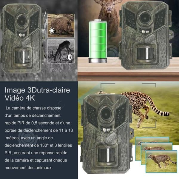INN Jaktkamera 1 megapixel ultrasnabb triggerhastighet på 0,3 sekunder vinkel pir-detektering av 120 noctu jaktkamera
