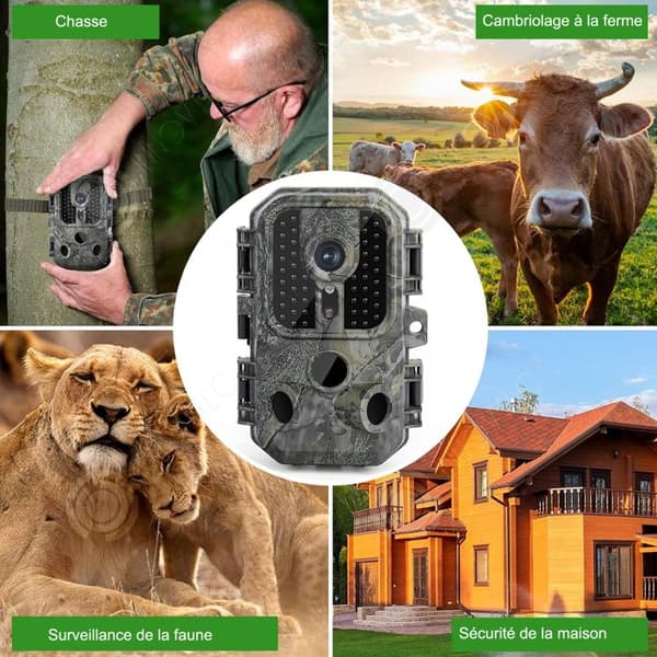 INN 4K IP66 Trail Camera med 64 GB minneskort Natt-infraröd jaktkamera 130 graders rörelseaktivering