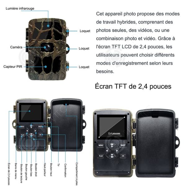 INN Hunting Camera Support 4k/10fps videoinspelning ger 25-30m infrarött nattseende
