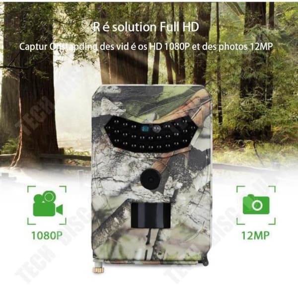 TD® Trail Camera Vattentät 26 lysdioder 12MP 1080P HD 120° Vidvinkel Trail Camera, infraröd rörelsesensor