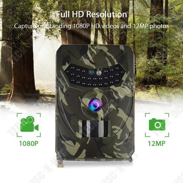 TD® Best Hunting Camera HD Outdoor Night Vision 12 MP 120°/ Vidvinkel Vattentät med infraröd och induktionsövervakning