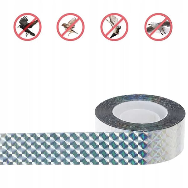 Reflekterende fugleafvisende tape 50m havebeskyttelse AFVISENDE REFLEKTERENDE