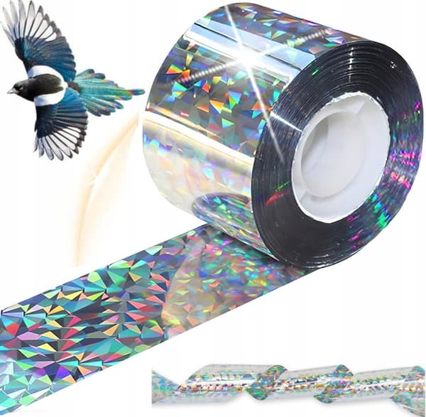 Reflekterende fugleafvisende tape 50m havebeskyttelse AFVISENDE REFLEKTERENDE