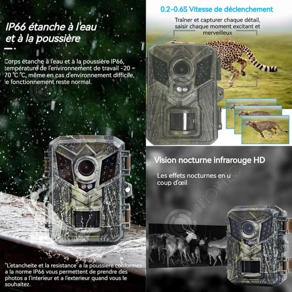 INN Jaktskamera 4G 20MP 1080P HD nattvision IP66 infraröd detektering automatisk fotografering 75x90x45mm foto och video