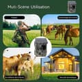 Miniatyrbild 4 av 4: INN Jakkamera 4G 5 miljoner pixlar 4K HD automatisk fotografering detektion fält solpaneler ultra lång standby 18 månader