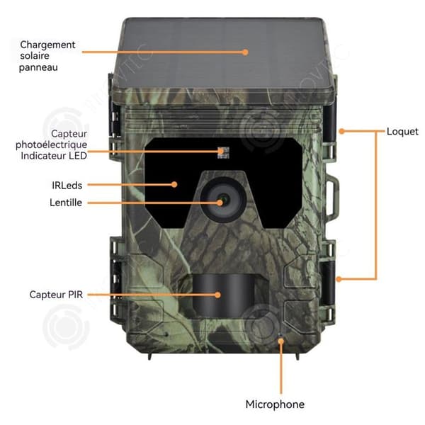 INN Jakkamera 4G 5 miljoner pixlar 4K HD automatisk fotografering detektion fält solpaneler ultra lång standby 18 månader
